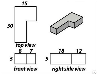 Figure 9_Third angle projection of an that has dimensions in millimeters